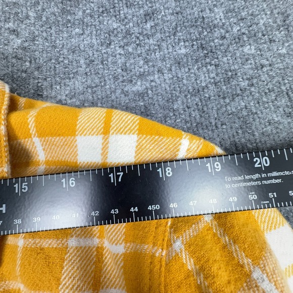 True Religion Plaid Flannel Shirt Men's XL Yellow Button Up Long Sleeve - Picture 14 of 14